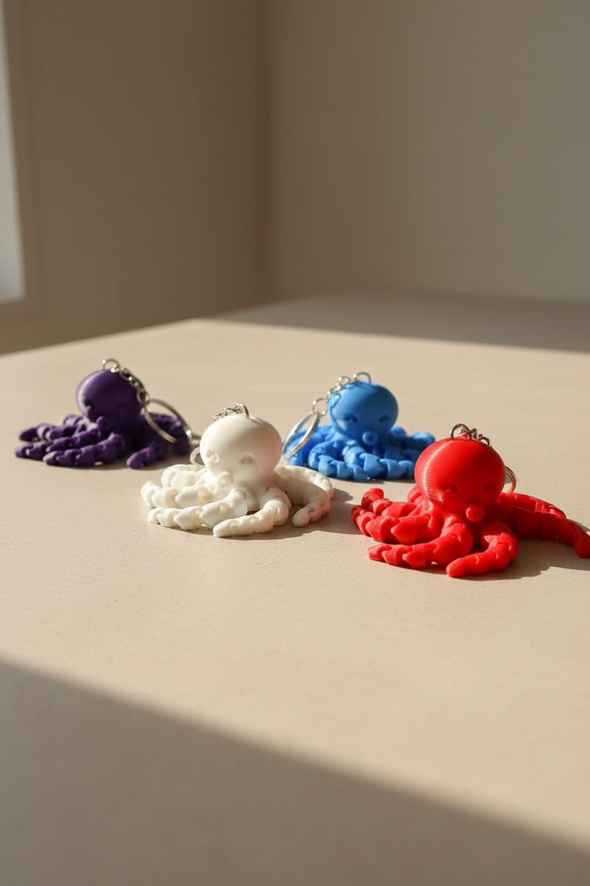 Flexibele Octopus Sleutelhanger