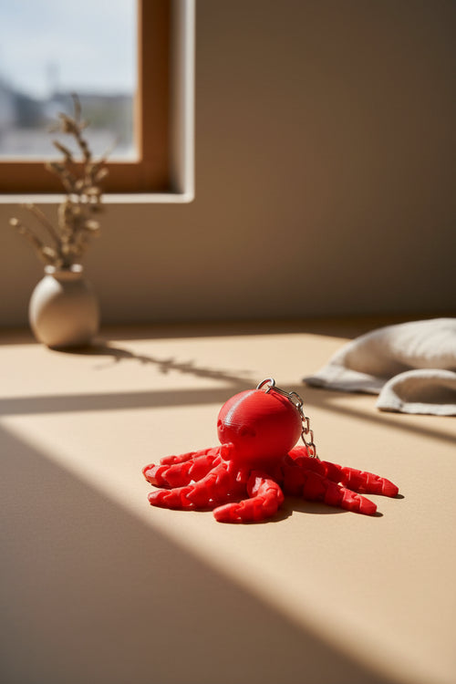Flexibele Octopus Sleutelhanger