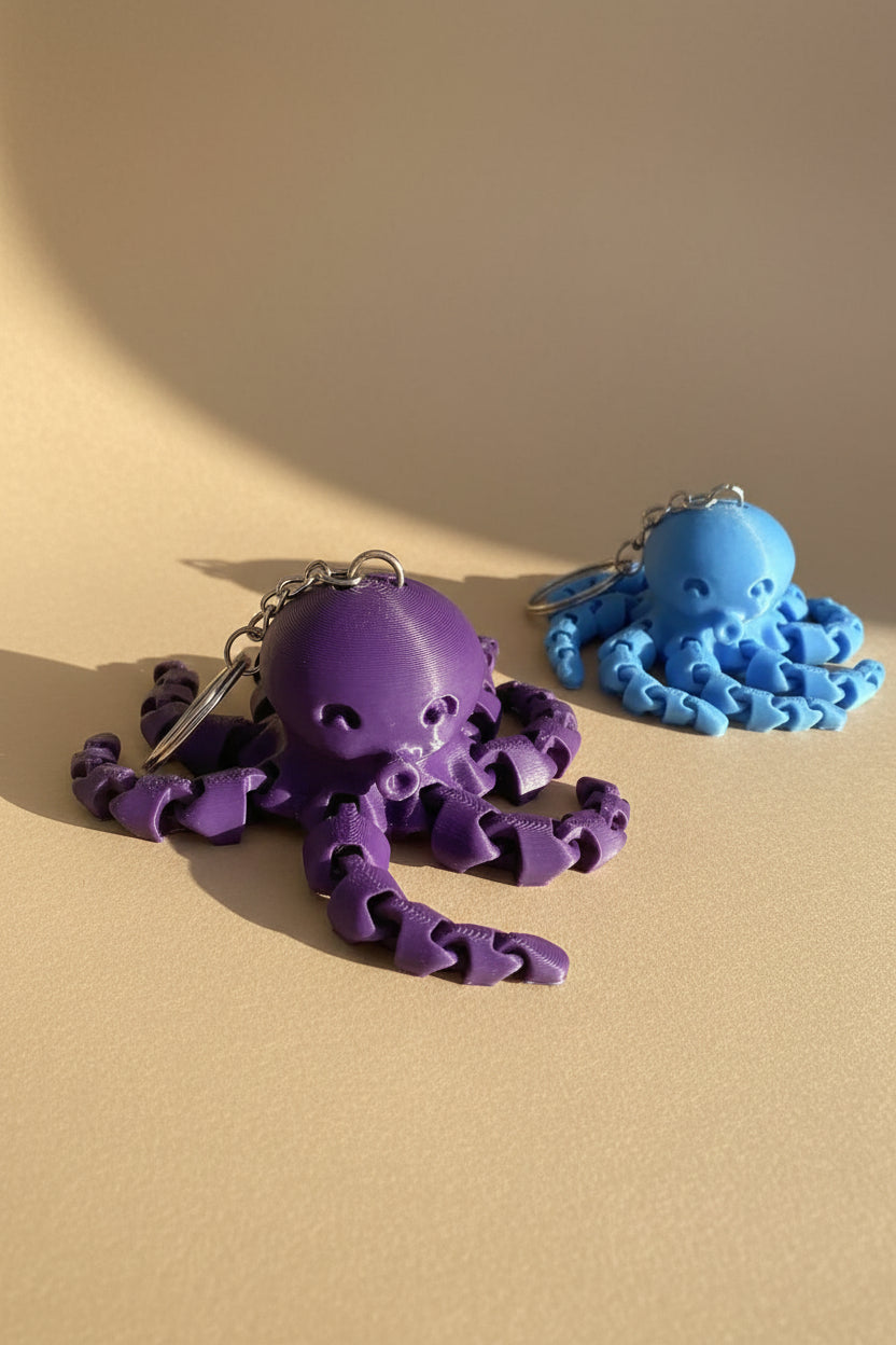 Flexibele Octopus Sleutelhanger