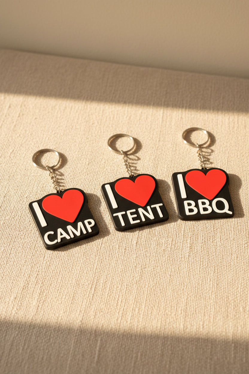 Kampeer & BBQ Sleutelhangers